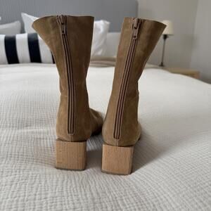 COCLIO Tan Suede Ankle Boots 38.5